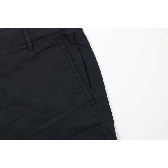 Kit & Ace Mens Size 32 Faded Flat Front Above Knee Tech Chino Shorts Black - Picture 5 of 12